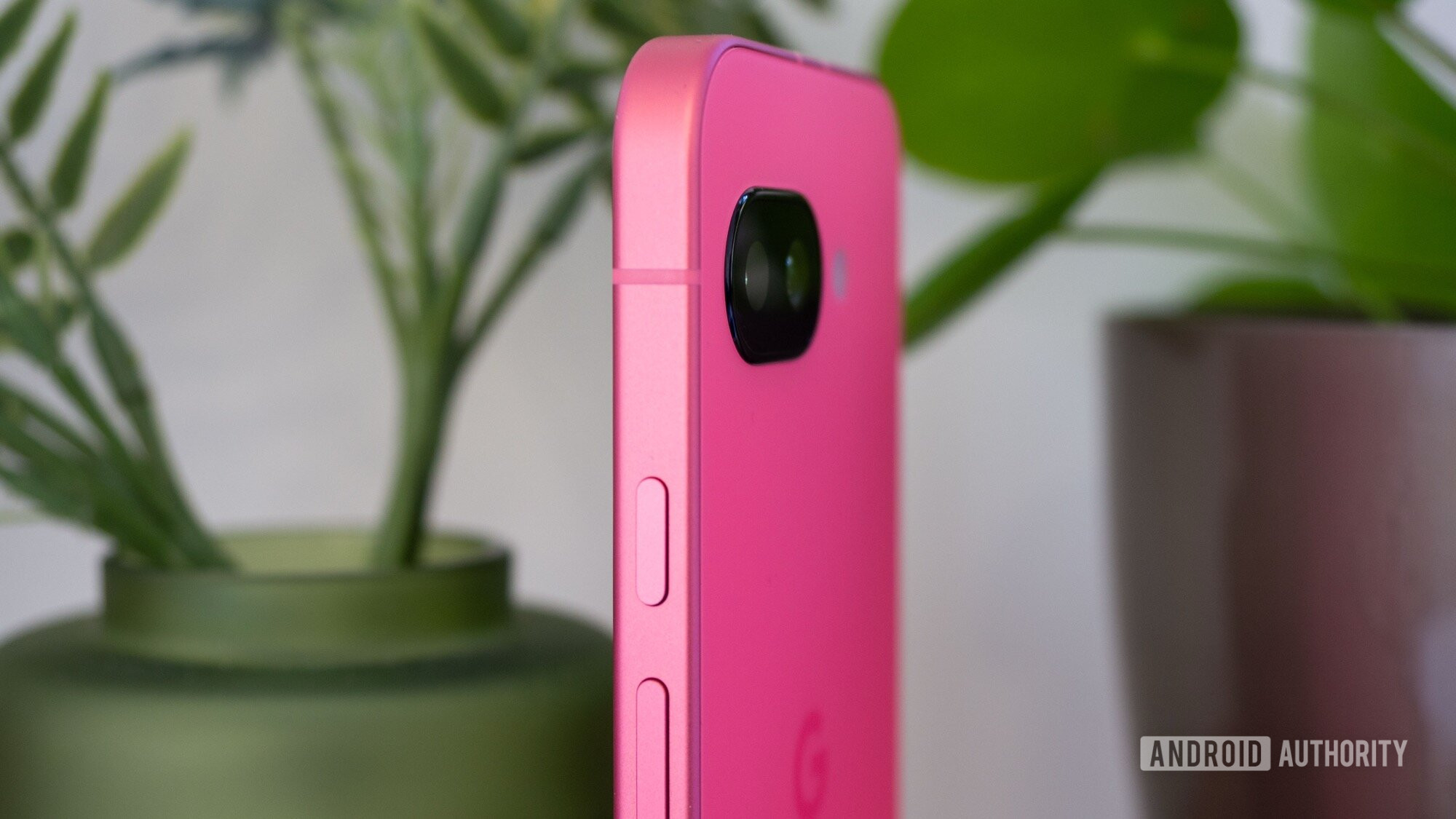 google pixel 9a back peony side buttons