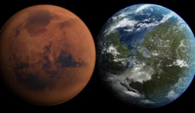 Images of Mars before and potentially after terraforming