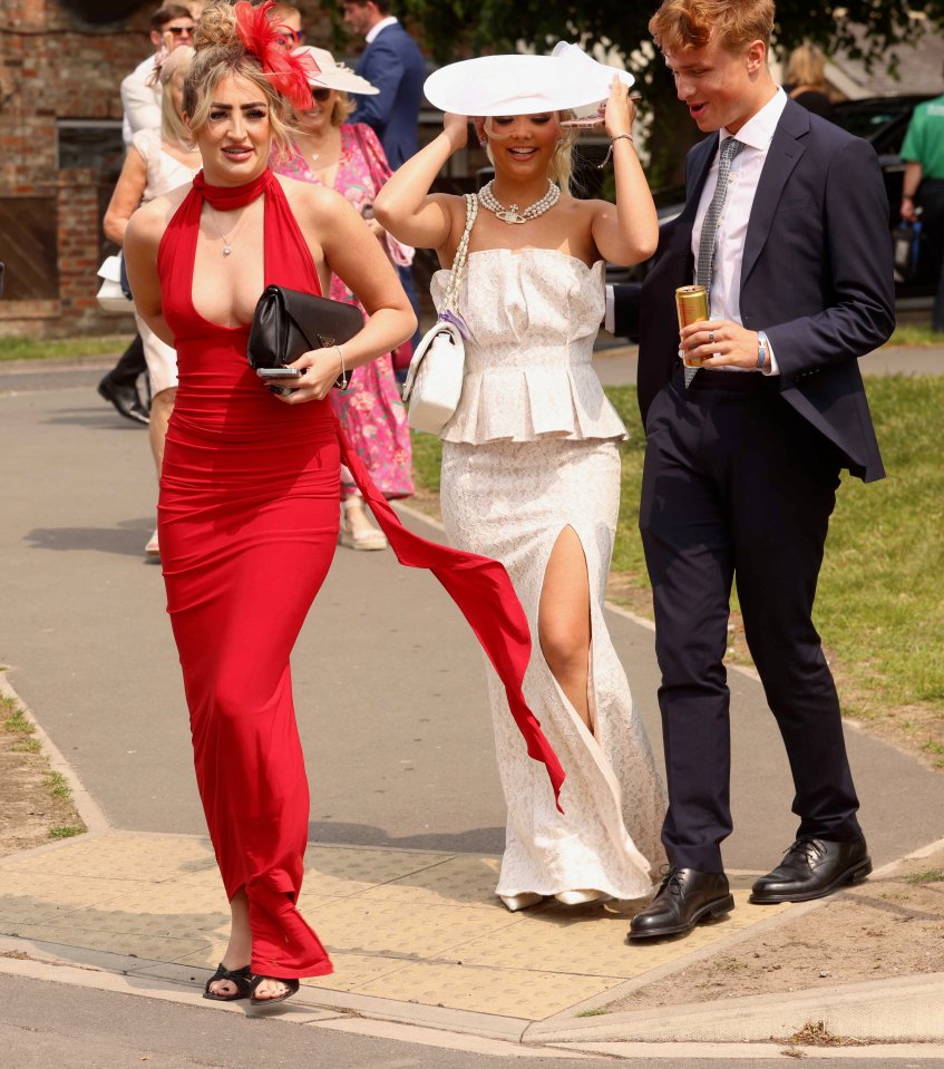 Racegoers at York Races.