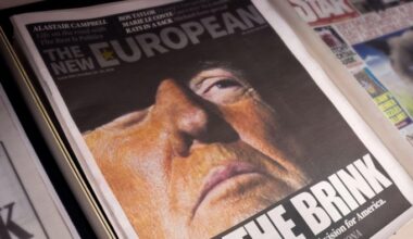 A paper copy of The New European