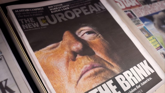 A paper copy of The New European