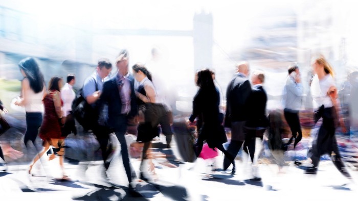 Commuters in the City of London
