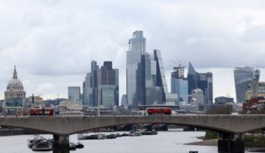 A skyline image of the City of London