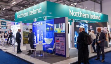 Northern Ireland stand at the Farnborough International Airshow 2024