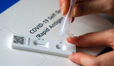 A Covid-19 lateral flow test kit