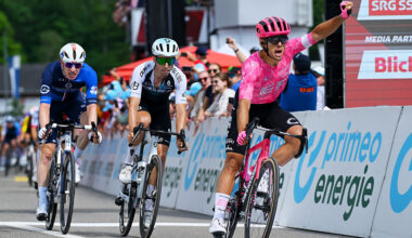 As it happened: EF Education outwit the sprinters and catch Quinn Simmons to win Tour de Suisse stage 2 finish