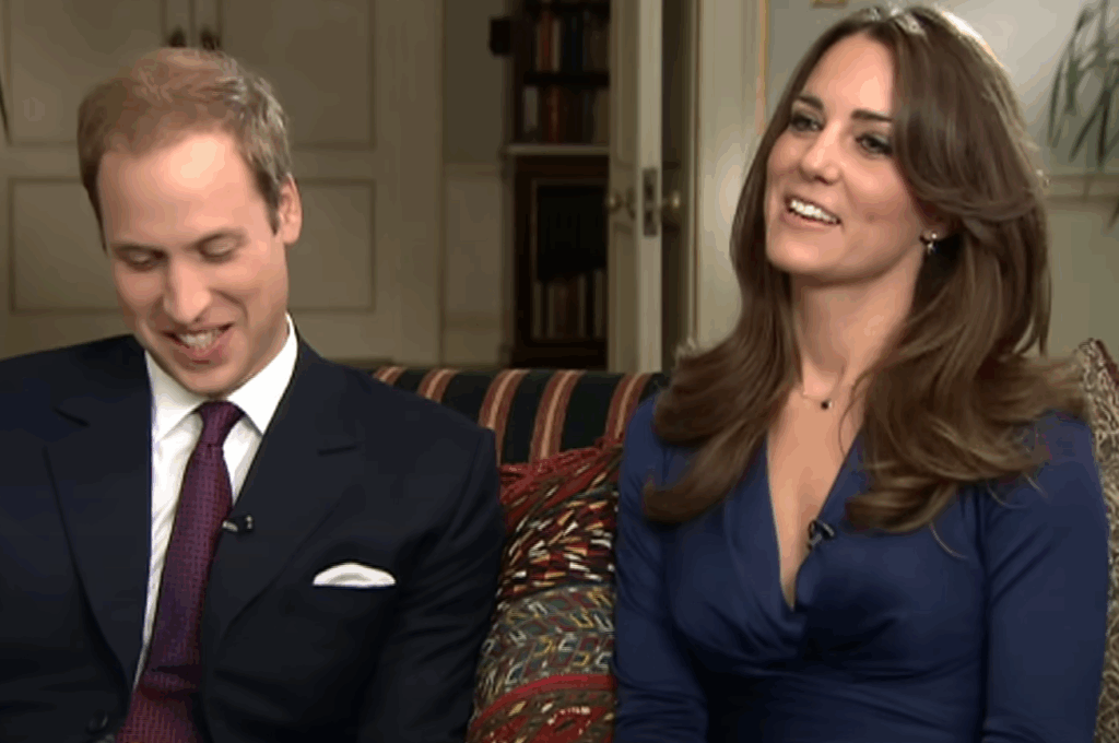 Prince William and Kate Middleton in a still from the interview with ITV News.