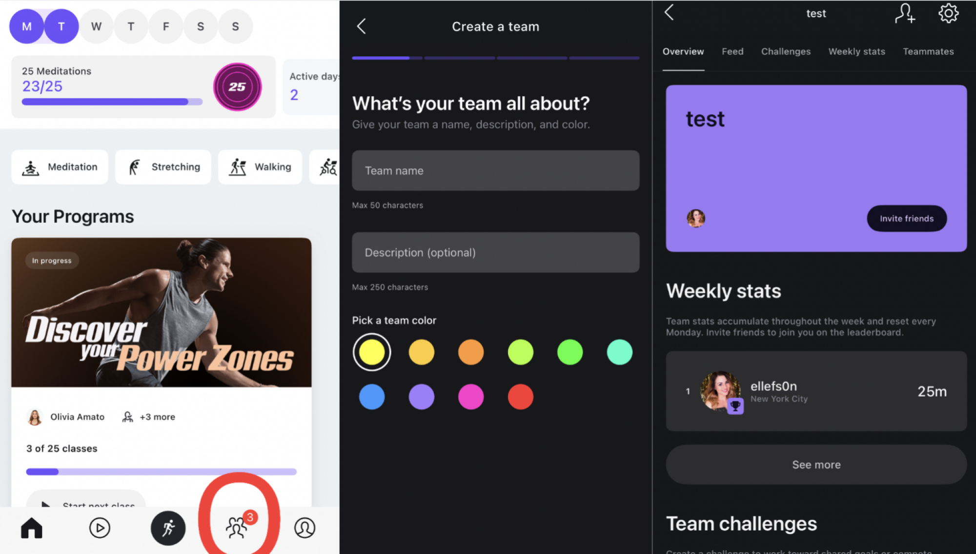 Setting up Peloton Team
