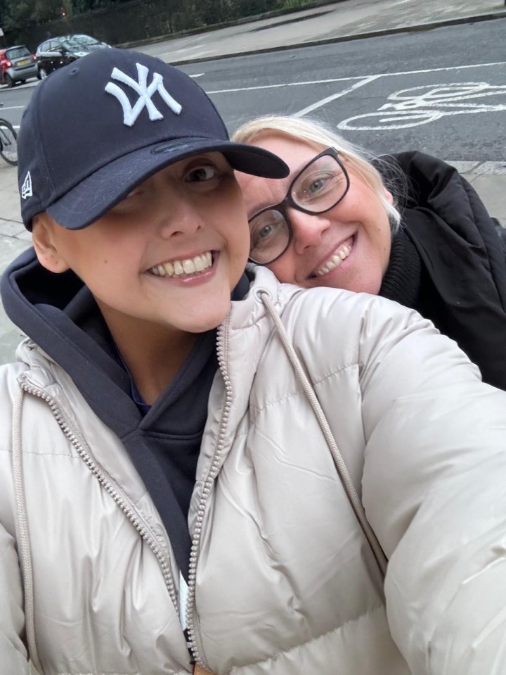 Selfie of a young woman and her mother.