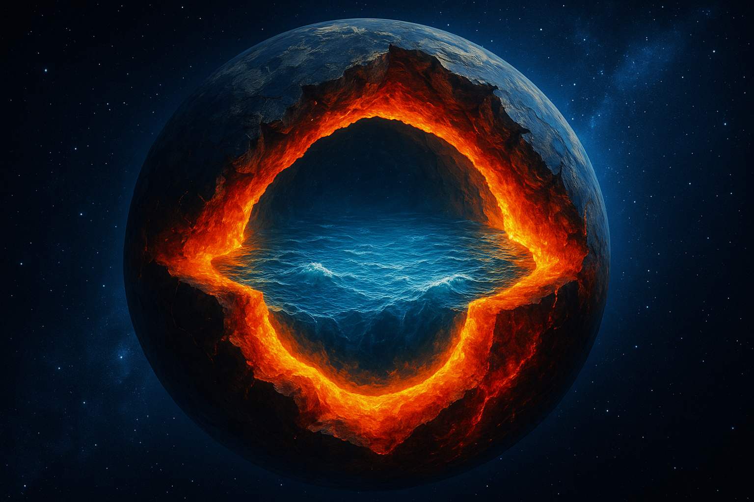 Jules Verne was right! Scientists have discovered an ocean deep within the Earth, challenging our understanding of the universe