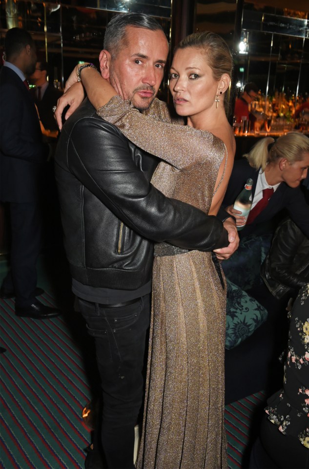 Kate Moss and Fat Tony at a private dinner.
