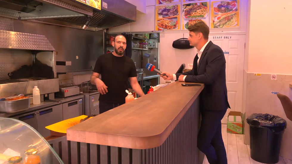 Lebanese Grill worker speaks to Ben Leo