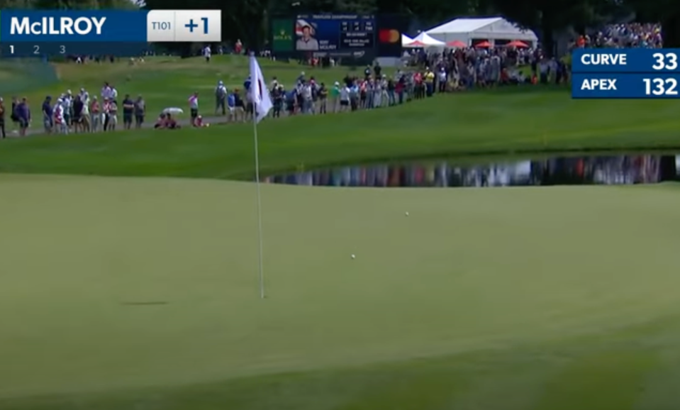 It bounced close to hole and rolled ever closer