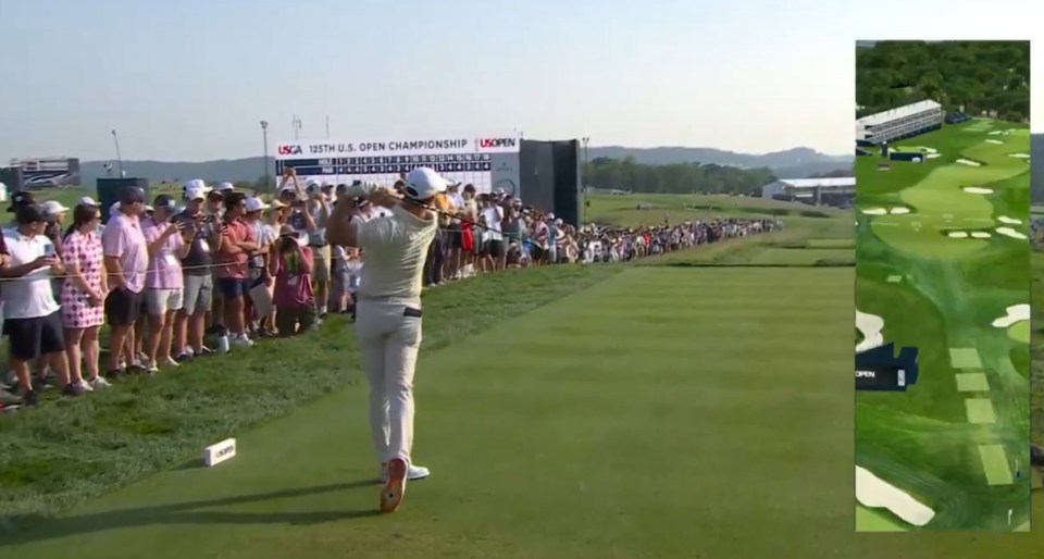 McIlroy unleashed a huge driver on the 12th hole at the US Open