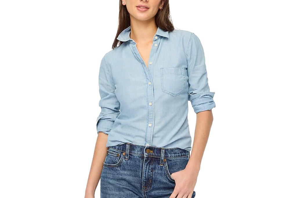 J. Crew Chambray Shirt in Signature Fit