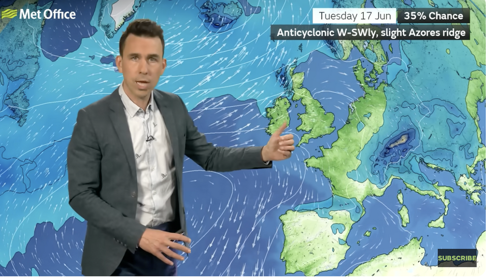 Met Office meteorologist Aidan McGivern