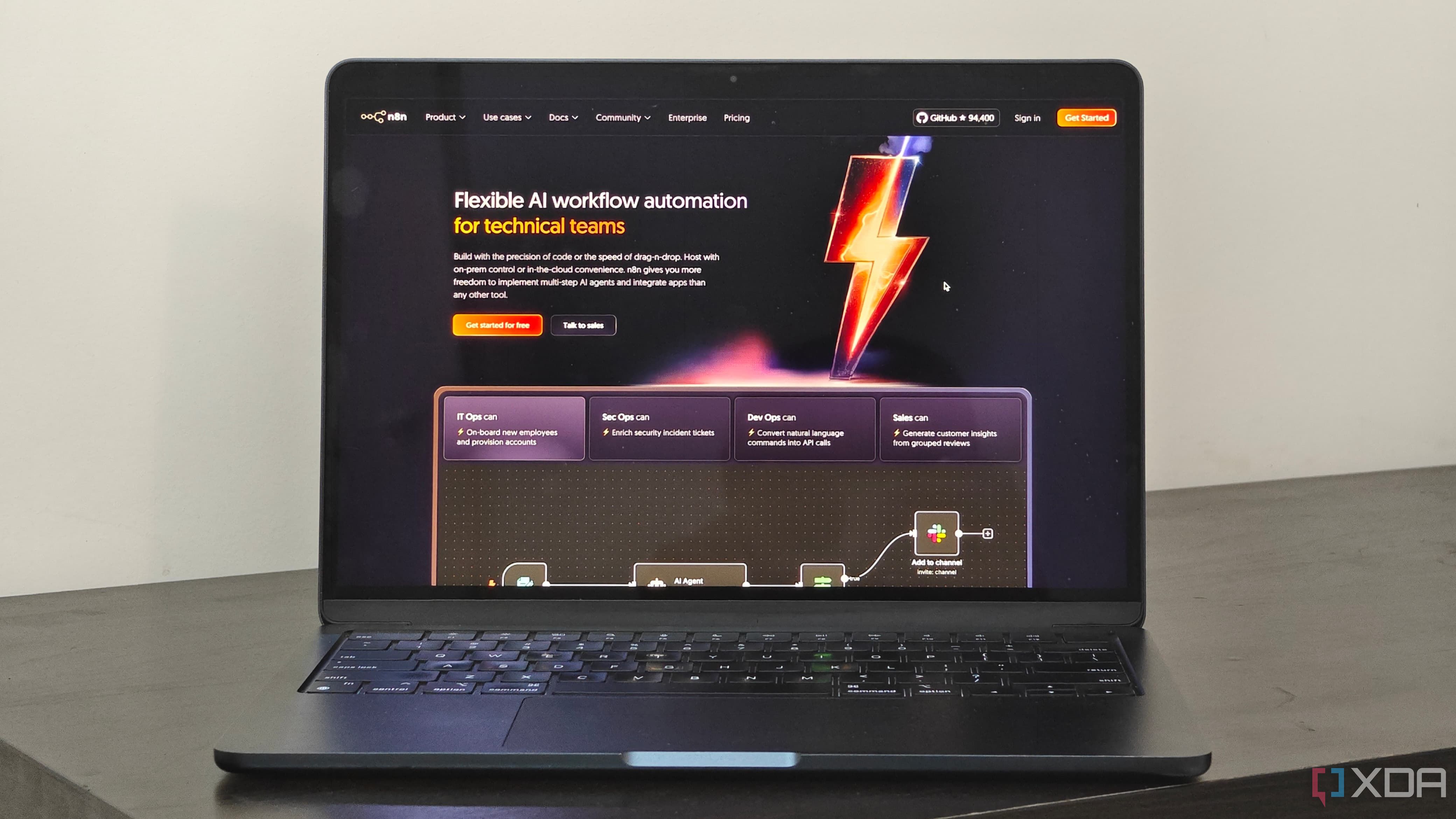 n8n landing page