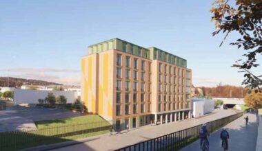 Student flats bring a splash of colour to a brownfield Edinburgh site : June 2025 : News : Architecture in profile the building environment in Scotland