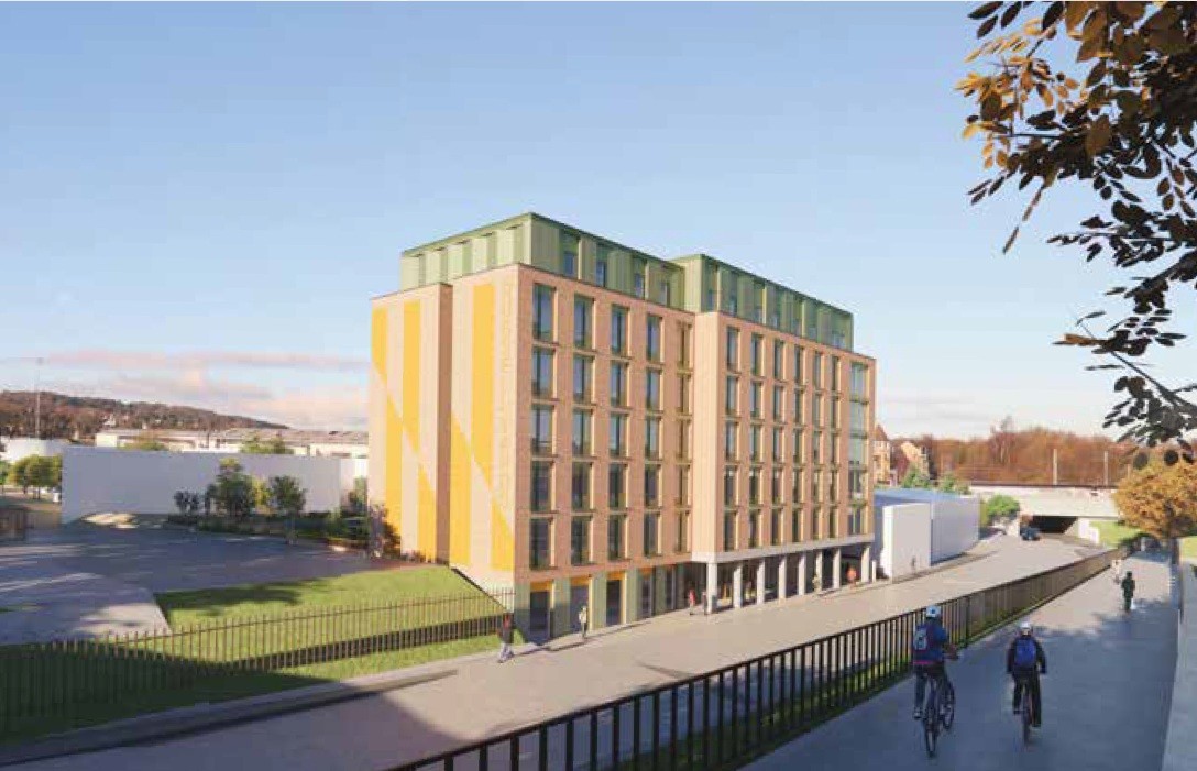 Student flats bring a splash of colour to a brownfield Edinburgh site : June 2025 : News : Architecture in profile the building environment in Scotland