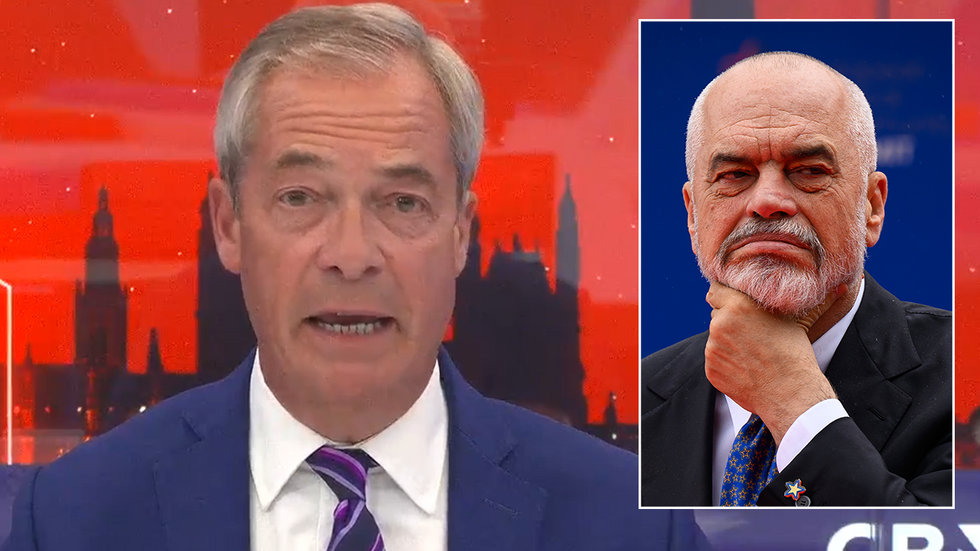 Nigel Farage and Edi Rama