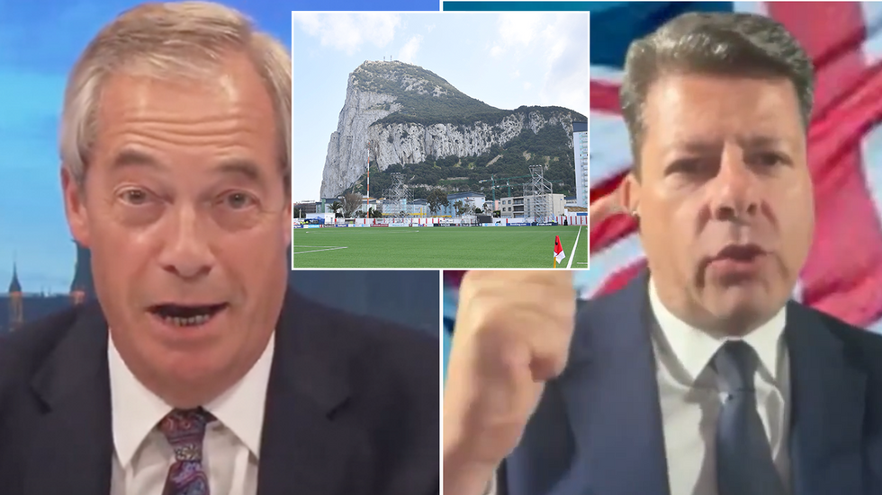 Nigel Farage, Fabian Picardo and the Rock of Gibraltar