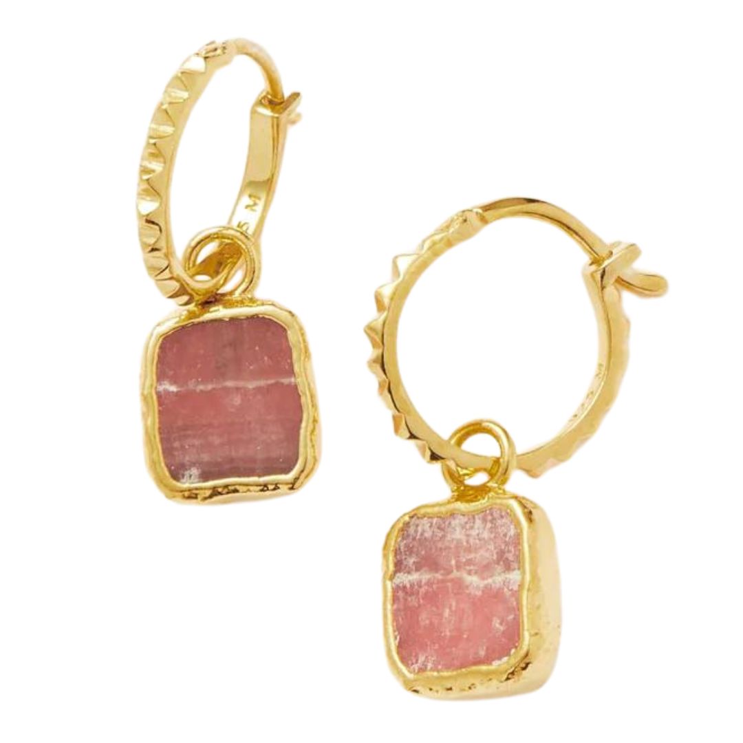 Missoma Mini Pyramid Charm Hoop Earrings
