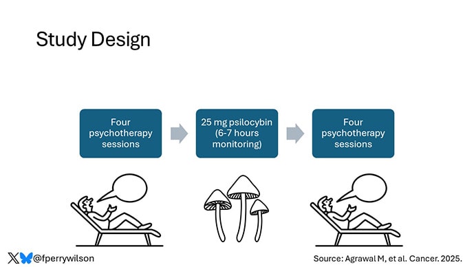 photo of Long‐term benefits of single‐dose psilocybin in depressed patients with cancer