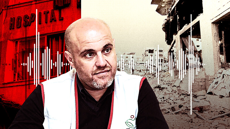 'They are shooting a lot': voice notes from a Gaza hospital as war closes in