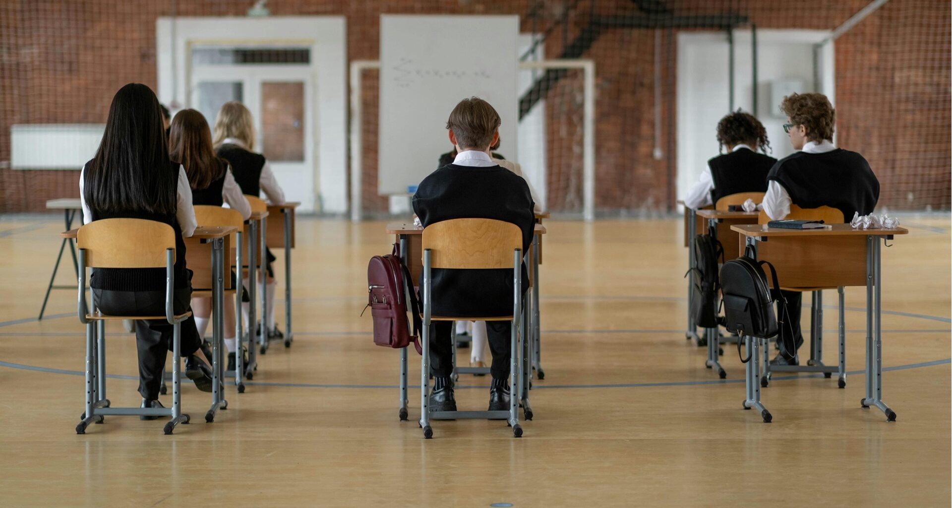 school children at desks