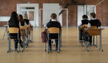 school children at desks
