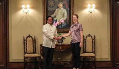 President Ferdinand Marcos Jr. welcomes Kaja Kallas