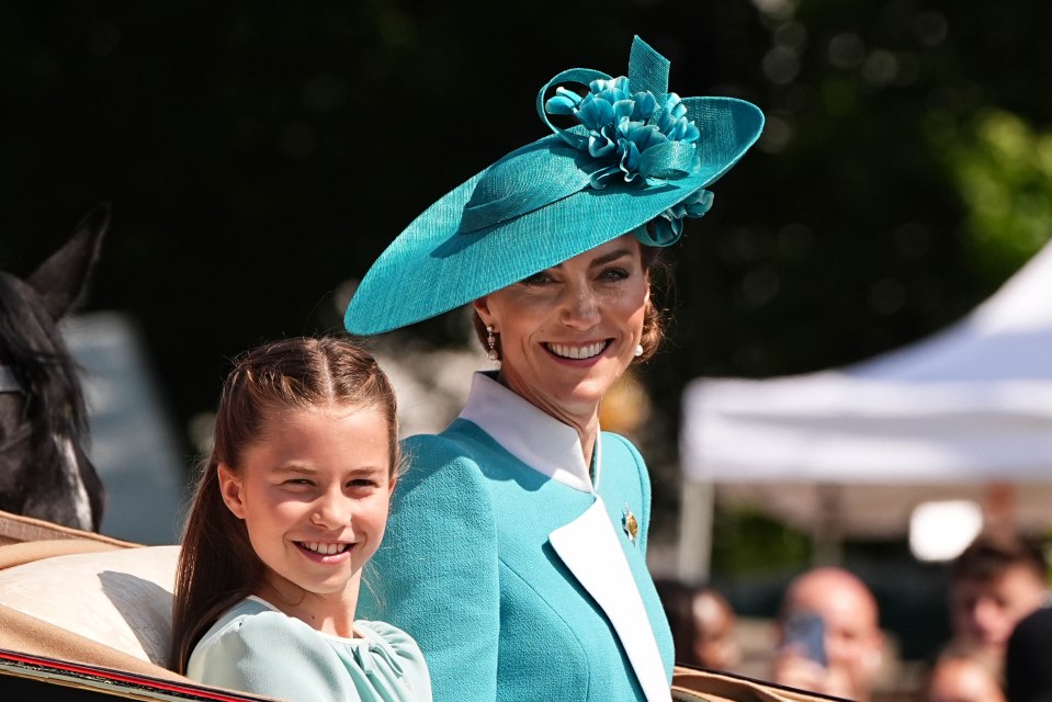 Princess Charlotte and the Princess of Wales leaving Buckingham Palace.