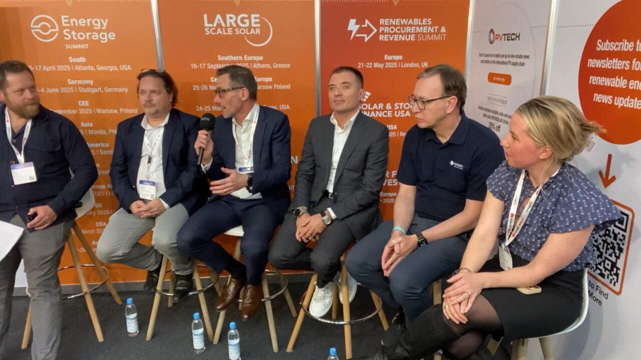 The PV Tech panel at the 2025 Intersolar Europe event.