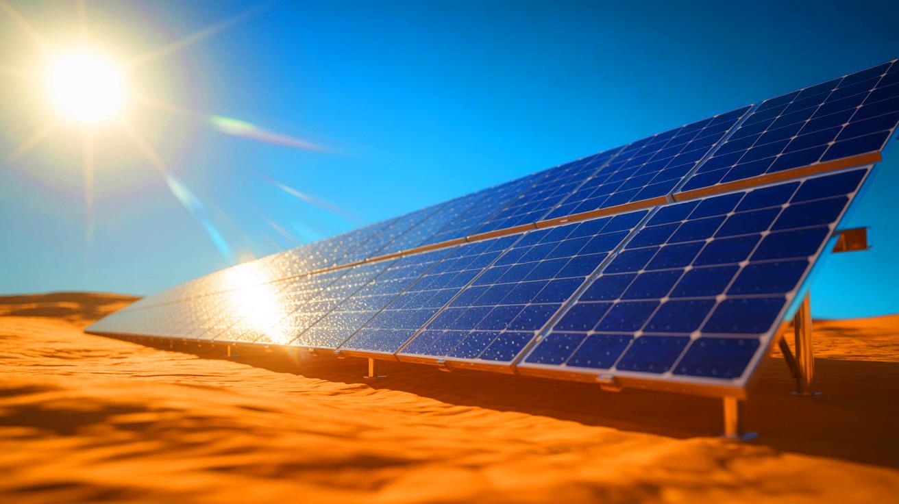 “Desert Tech Breaks Physics”: Saudi Cooling System Slashes Solar Panel Heat by 49°F, Triples Lifespan, Surges Energy Output