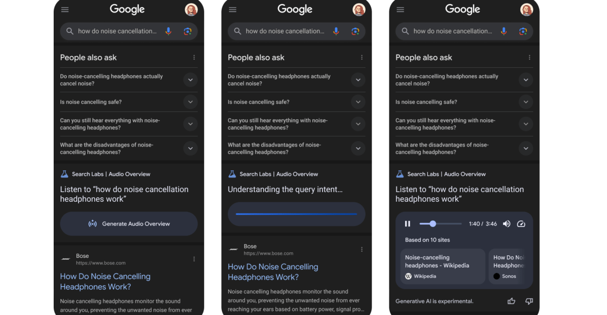 Google’s test turns search results into an AI-generated podcast