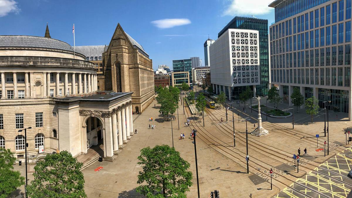 st peters square manchester from above