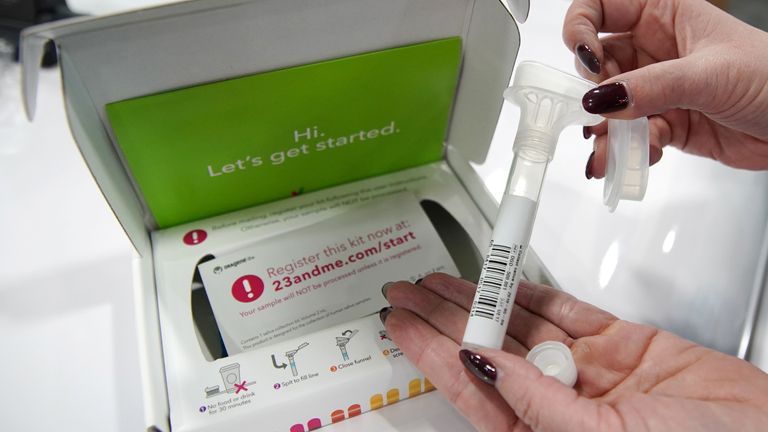 A 23andMe genetic testing kit. File pic: Reuters
