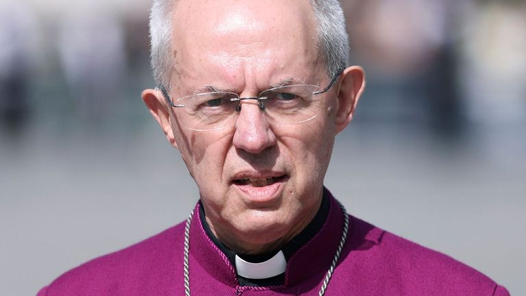 Justin Welby resigned as the archbishop of Canterbury in November 2024. Pic: AP.