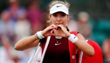 Katie Boulter following her defeat to McCartney Kessler on day five of the Lexus Nottingham Open at the Lexus Nottingham Tennis Centre, Nott