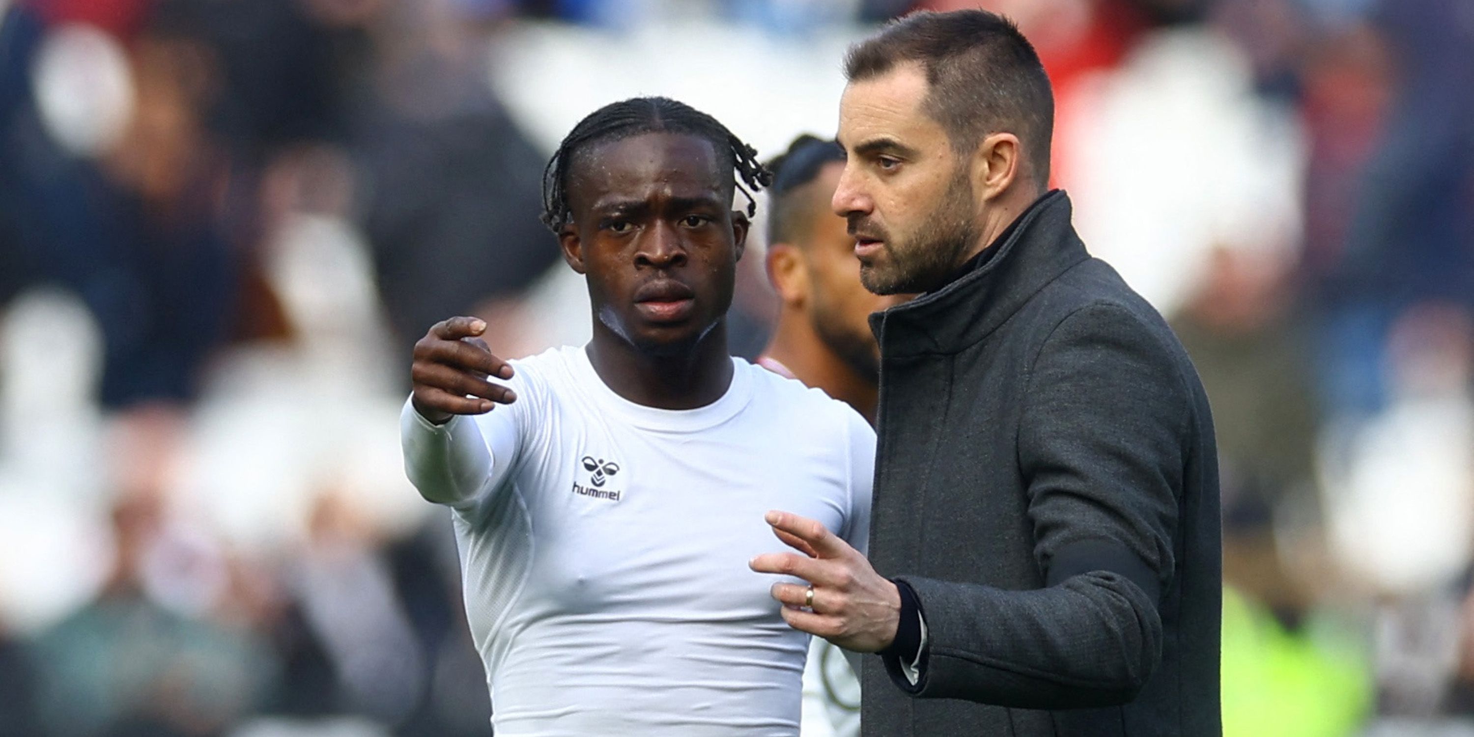 Southampton manager Ruben Selles and Kamaldeen Sulemana