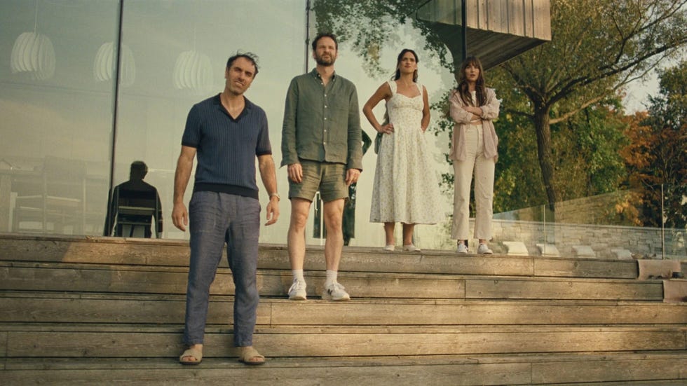michael angelo covino, kyle marvin, adria arjona, dakota johnson, splitsville