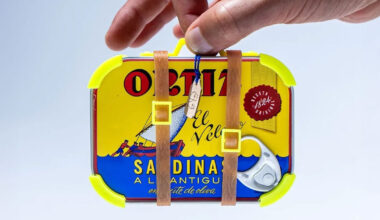 studio knob transforms iconic ortiz sardine cans into tiny suitcases