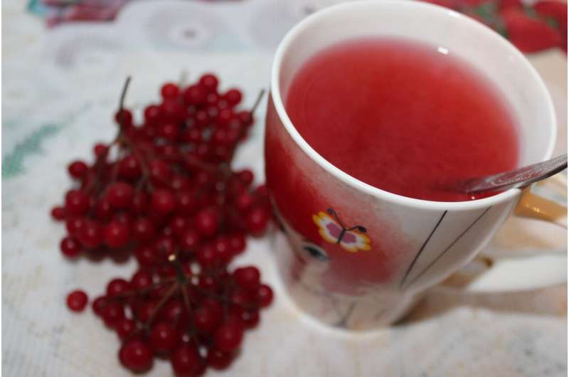 tea and berries