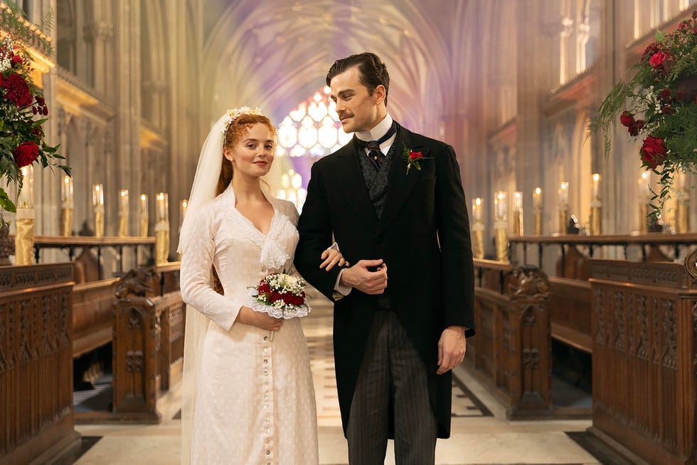 millie giibson and joshua orpin in the forsyte saga