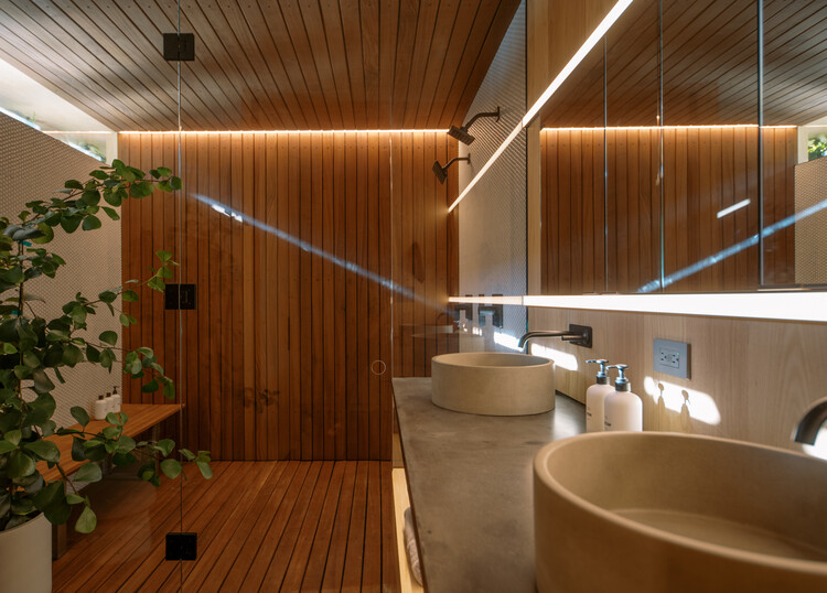 The Periphery House / Locus Studio - Interior Photography, Bathroom, Wood, Lighting, Countertop
