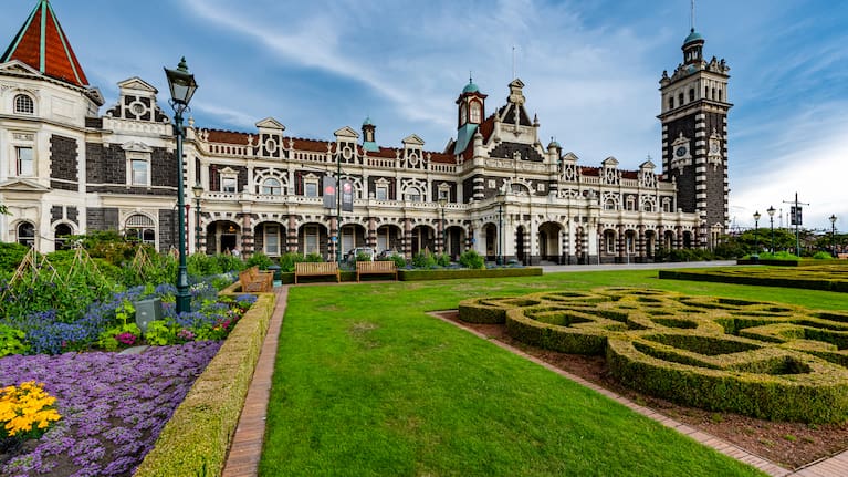 The Square of Dunedin Historical Railway Station