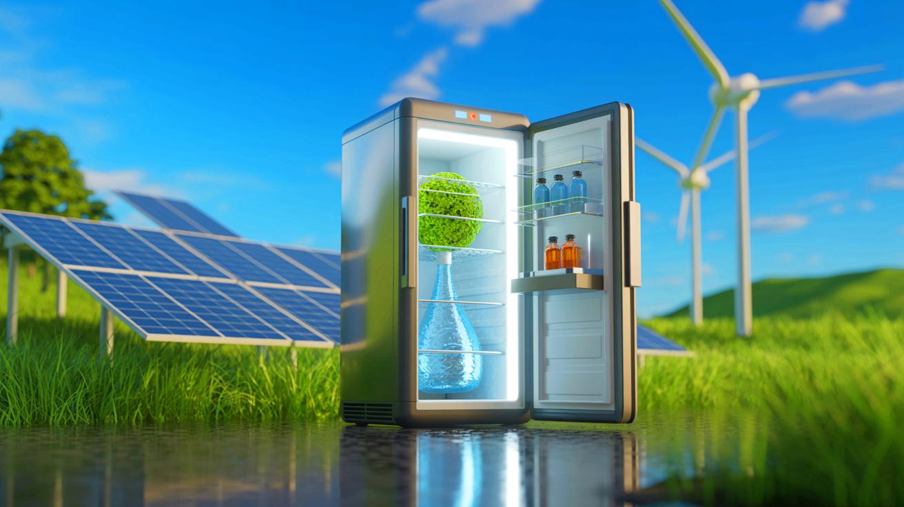 Illustration of Aircela's innovative machine converting atmospheric CO2 into gasoline. Image generated by AI.