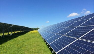 solar PV cells in a field
