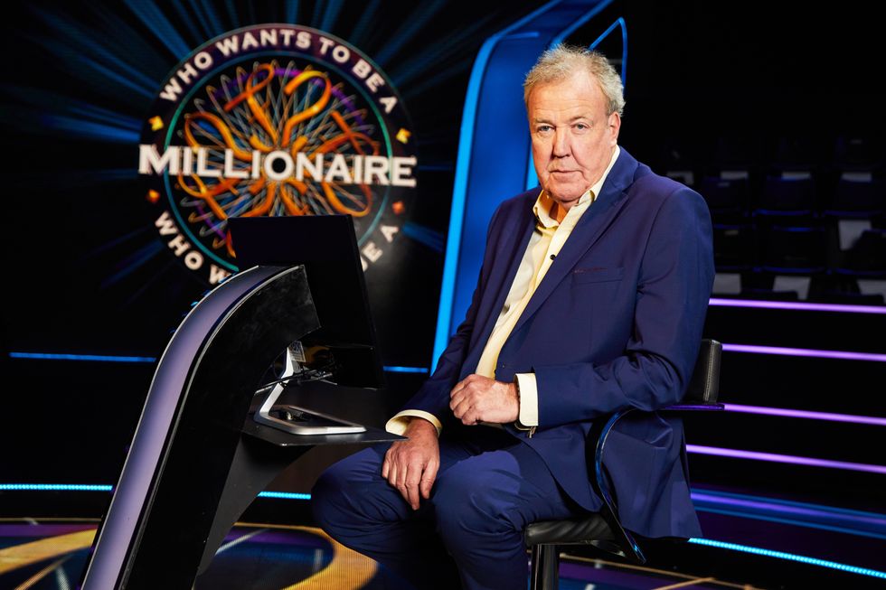 \u200bJeremy Clarkson in the chair as presenter for Who Wants To Be A Millionaire UK