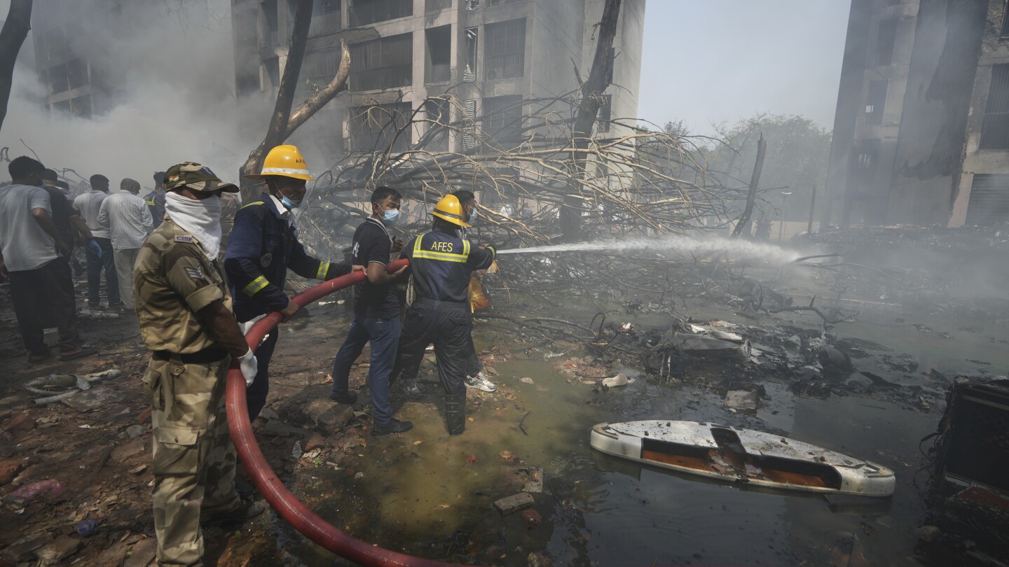 Air India AI 171 passenger flight crashes in Ahmedabad